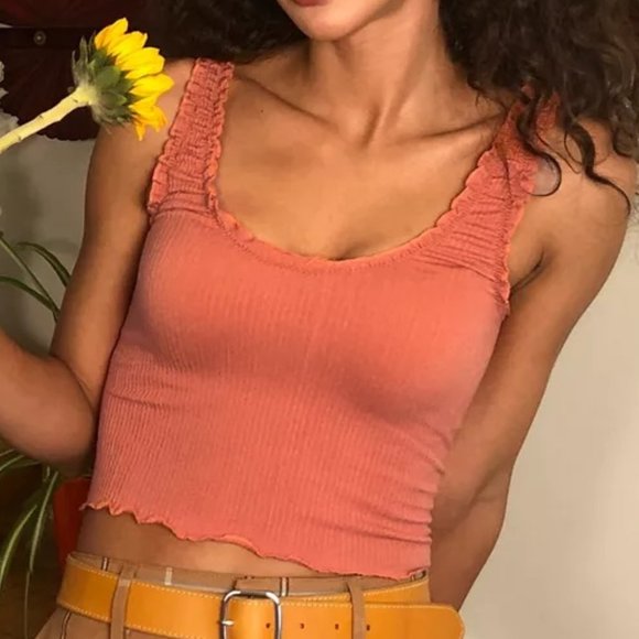 New UO Out From Under Lettuce Ruched crop top - Picture 1 of 3